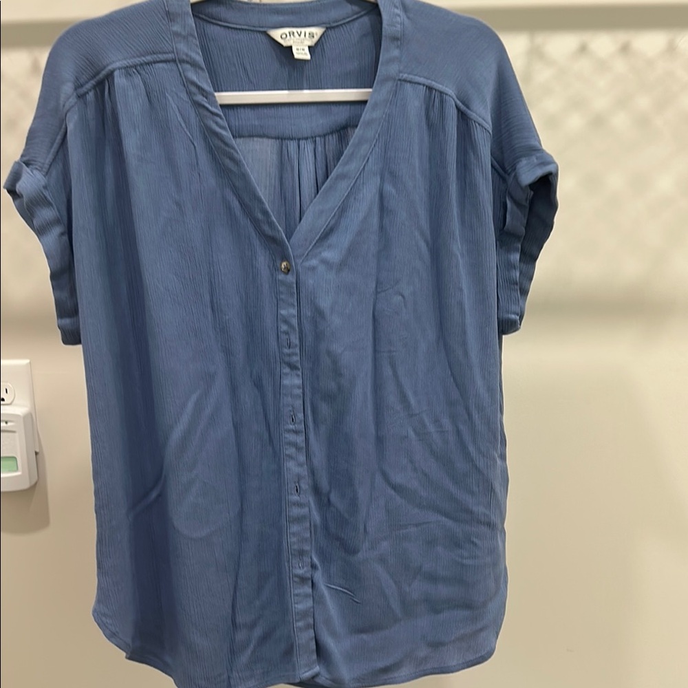 Orvis Blue Relaxed Button Down Shirt